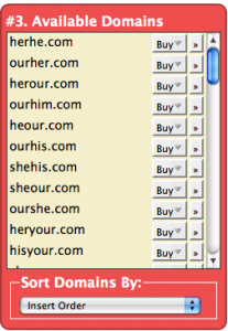 Picking a domain name; don’t be stupid, use a tool